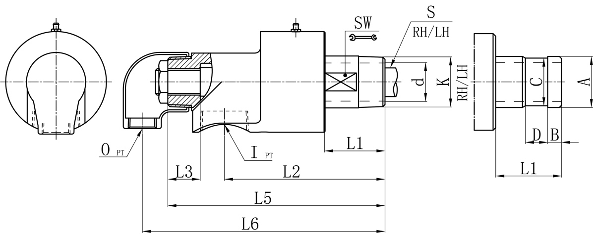 Khớp nối xoay dầu RHSG